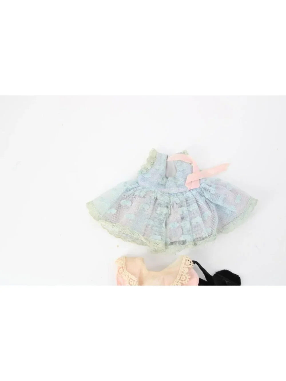 2 Ginny Doll Dress Pink Blue Vogue Dolls Vintage 94717